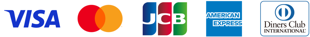 VISA / Mastercard / JCB / AMEX / Diners Club